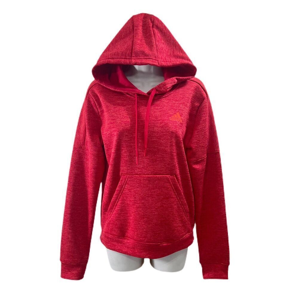 Adidas Climawarm Women's TI Fleece Hoodie Pink SIZE S Sweater Pockets NEW